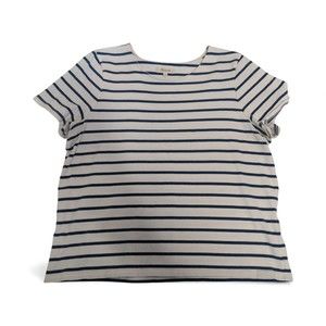 Madewell Blue & White Striped Short Sleeve Tee - Size L